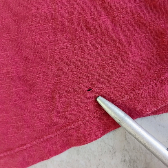 Lucky Brand Top Womens Plus 1X Red Embroidered Flowy Boho Bohemian Casual - Picture 7 of 11